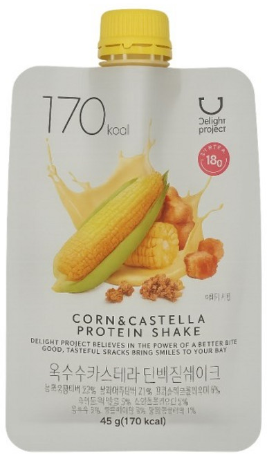 딜라이트 프로젝트 단백질 쉐이크 프로틴 옥수수카스테라맛, 7개, 45g
