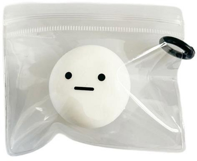 병아리 금붕어 계란 캐릭터 pvc백 타바 스퀴시 말랑이 키링 찐득볼 주물럭 스트레스해소 장난감 피젯 토이, 무표정 sps467, 1개