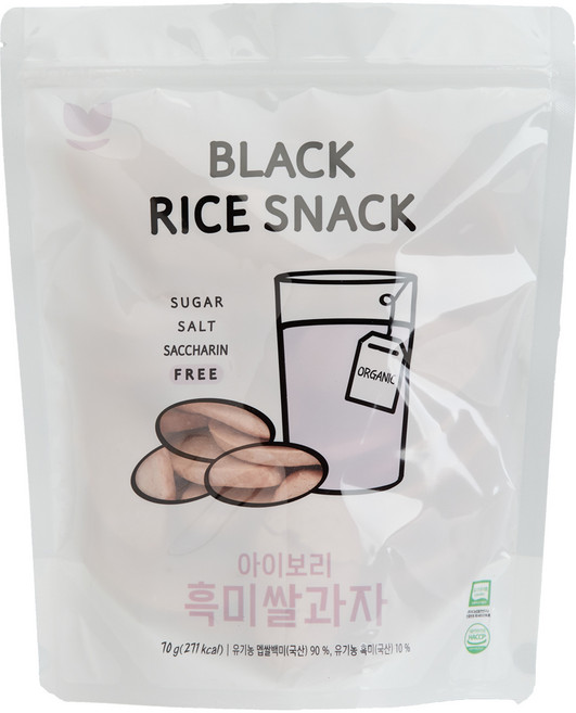 아이보리 흑미쌀과자, 1개, 70g