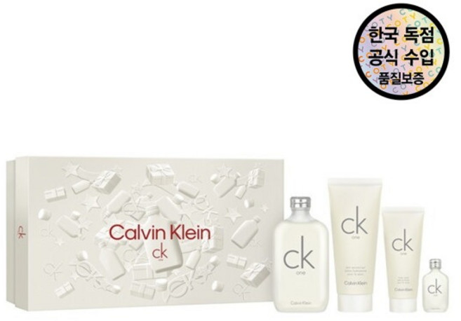 (공식수입원) 캘빈클라인 씨케이원 홀리세트 (EDT 200ml + 바디로션 200ml + 바디워시 100ml + EDT 15ml), 1개