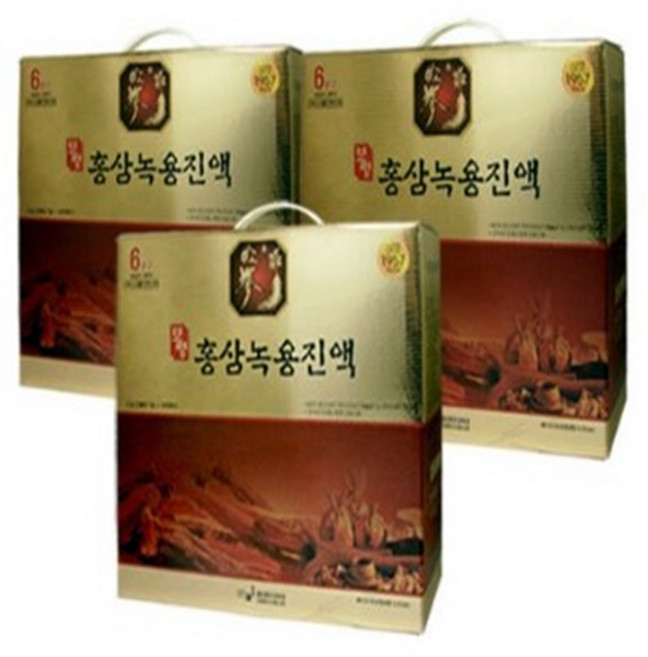 보령 홍삼 녹용 진액 80ML X 60포, 4.8L, 3개