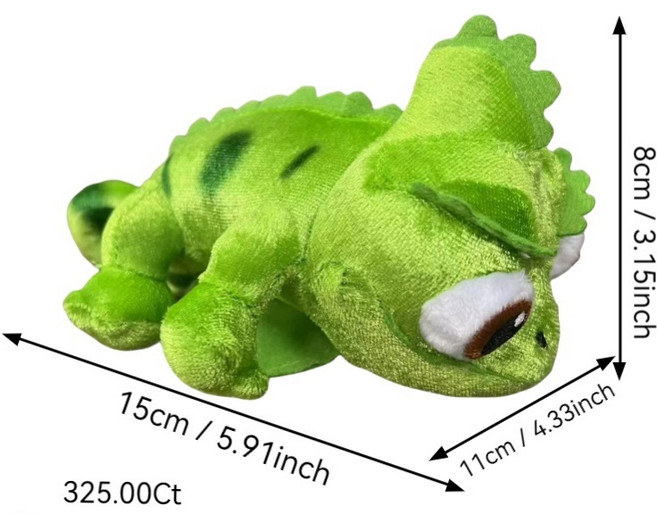 15cm 파스칼 라푼젤 카멜레온 봉제 인형 박제 동물 어깨 어린이 선물, 1pcs green, 1개