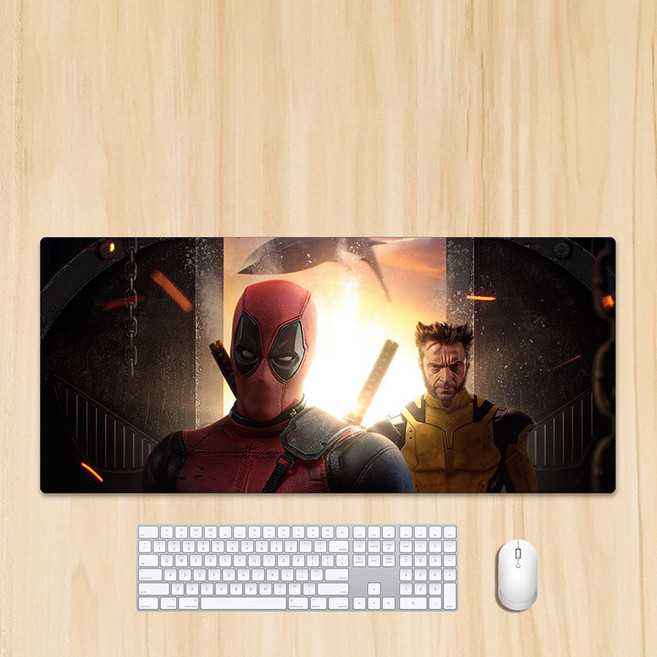 마블코믹스 데드풀과 울버린 굿즈 Deadpool&Wolverine 마우스 게이밍 장패드, J. 90x40x0.3cm DEADPOOL1, 1개