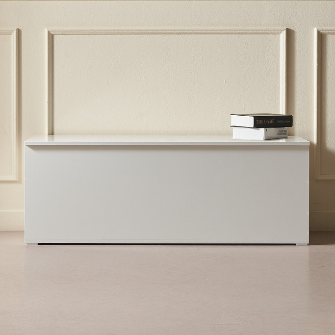 [에보니아] 로라 수납 벤치의자 1200, 화이트