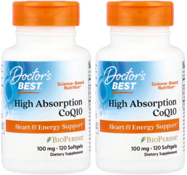 닥터스베스트 하이 앱솔션 CoQ10 100mg 베지 캡, 120정, 2개