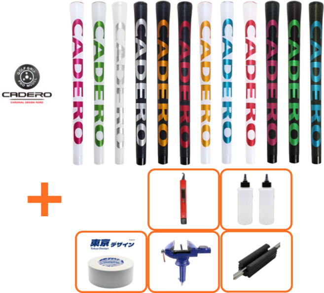 카데로 CADERO 2X2 펜타곤 하이브리드 10개 여성용 언더사이즈 골프그립 드라이버 아이언 셀프그립교체, 선택함, 블랙골드