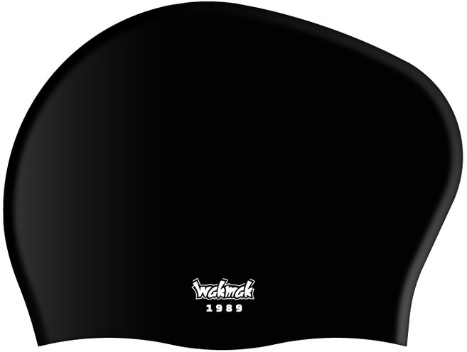 윙키밍키 심플is베스트 실리콘 롱헤어 긴머리 빅사이즈 수모 수영 모자, BLK, 1개