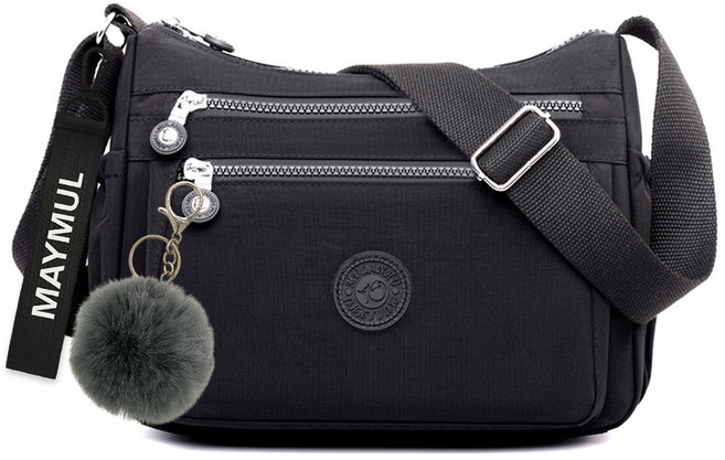 메이멀 수납 편한 가벼운 나일론 방수 원단 여성용 크로스백 데이지 + 구성품 세트