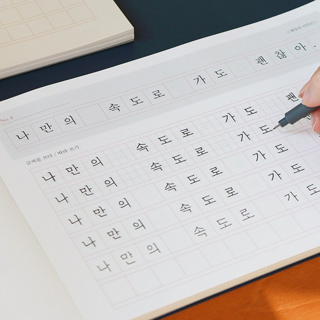 노인 글씨 연습 큰글자 한글 바르게 쓰기 감정이완 성취감