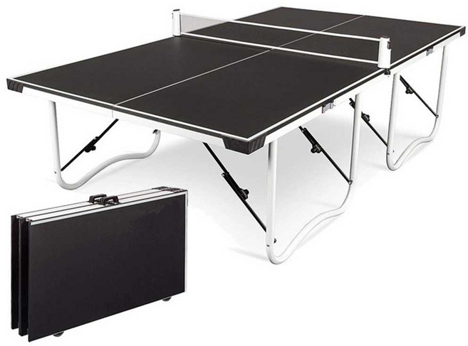 접이식 탁구대 다이 소형 실내 동호회 군부대 휴게실, 하늘색, 1개, 하늘색