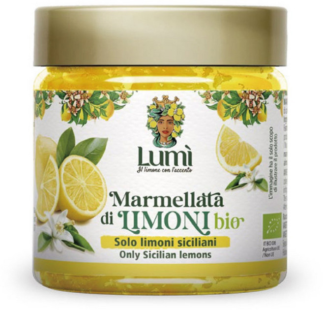 (가격인하) 이탈리아 LUMI 유기농 프리미엄 레몬잼 레몬스프레드, 1개, 310g