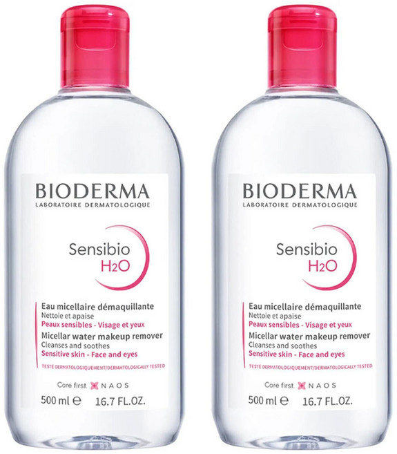 바이오더마 센서바이오 H2O 미셀라 워터 메이크업 리무버, 2개, 500ml