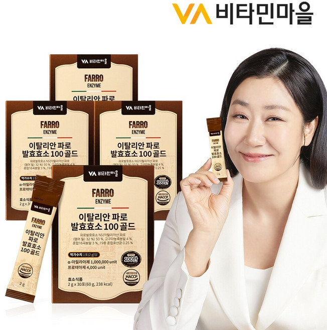 비타민마을 이탈리안 파로 발효효소 100 골드, 60g, 4개