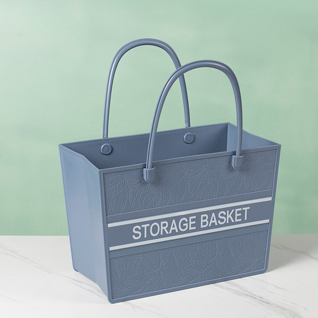 리빙공감 무드타임 목욕가방 바스켓 장바구니, 블루