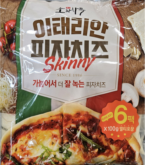 소와나무 즉시출고 소와나무 피자치즈 스키니 100g 100ml, 6개