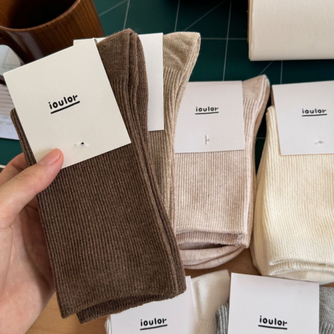 해드니 베이직 골지양말 중목 4개 세트 사계절용