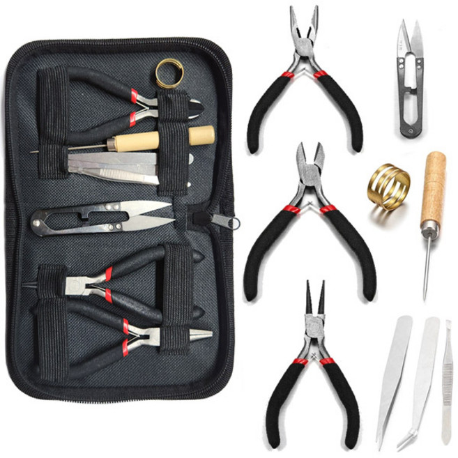 비즈공예 공구 9종 악세사리공구 오링반지 절단니퍼 집게 DIY도구, 1개