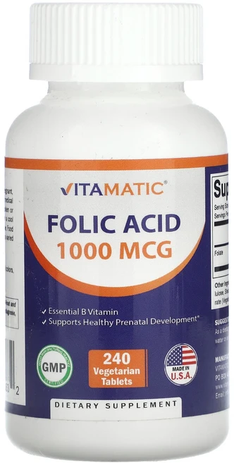 Vitamatic 엽산 1000mcg 베지 정제 240정, Vitamatic엽산1000mcg베지정제240정 - 쿠팡