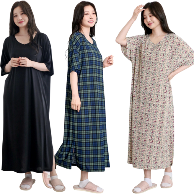 별별모아 여름 냉장고 오버핏 롱원피스 홈웨어원피스 빅사이즈잠옷