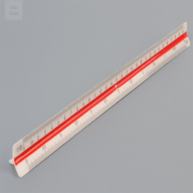 챌리나마켓 삼각스케일자 15cm/30cm 제도용삼각자30cm, 15cm - 고배율