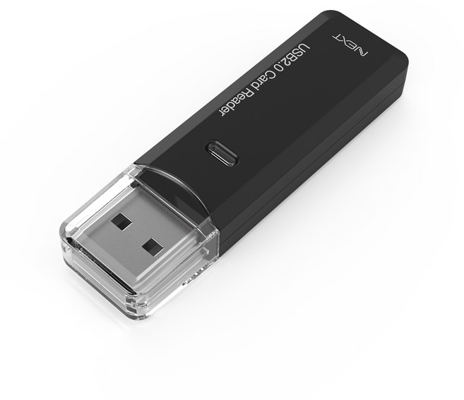 넥스트 USB2.0 휴대용 스틱형 카드리더기 NEXT 9717U2, 1개