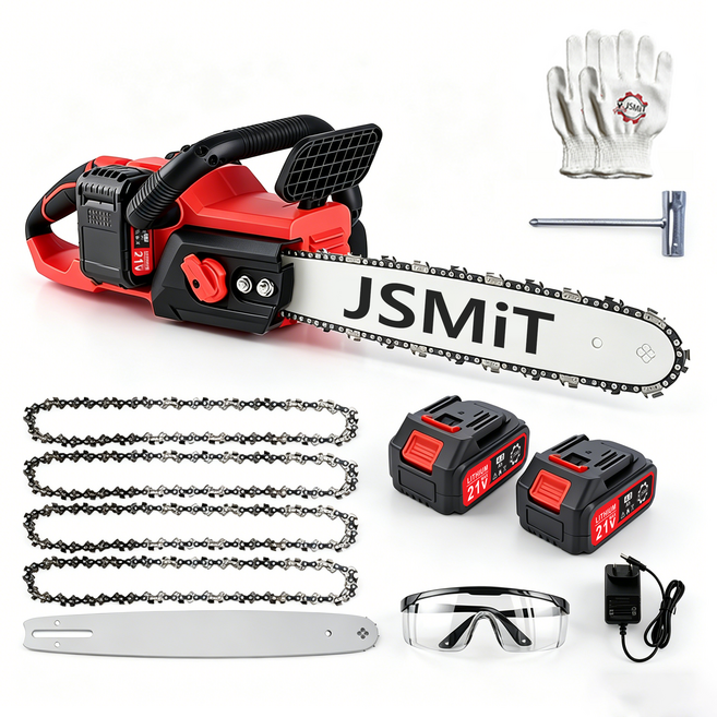 JSMiT 독일기술42V 고출력 전기톱 체인톱, 1세트