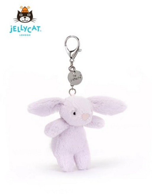 (한정판)젤리캣 키링 크림 라벤더 바쉬풀 버니 백참 키홀더 열쇠고리, 라벤더 (+5000원)