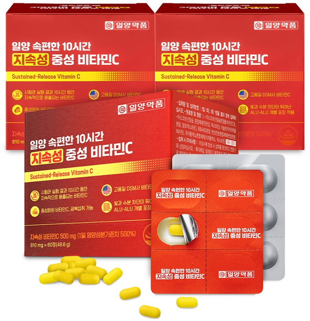일양약품 속편한 10시간 지속성 중성 비타민C, 없음, 3개, 60정