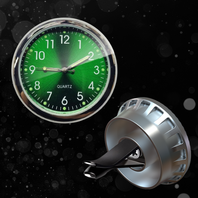 제플릭스 차량용 방향제 시계 송풍구형 차량 디퓨저 전차종 그린, 리필(블랙체리향), 1개