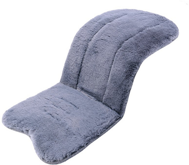 Miracle baby 인조 토끼 털이 유모차시트 쿠션, 그레이 블루, 1개