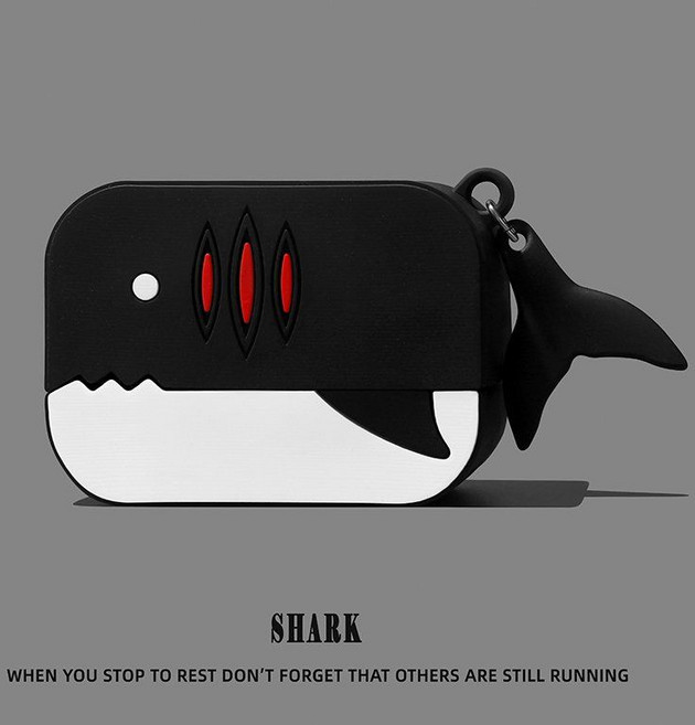 레드미 버즈6 프로 케이스 키위 키링 실리콘 커버, Xiaomi buds4, 18 상어 실리콘 후크