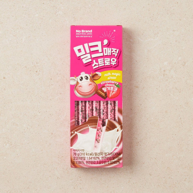 노브랜드 밀크매직 스트로우 초코 78g, 1개