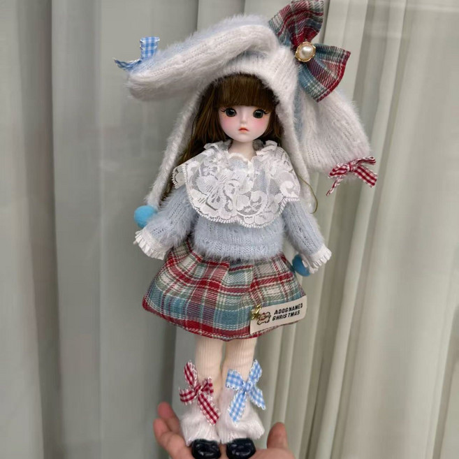BJD 6分 30厘米 可愛洋娃娃 換裝玩具 套裝, 1個, 29CM.【藍曉兔】【衣服+鞋子+娃娃】整套娃娃29.99cm