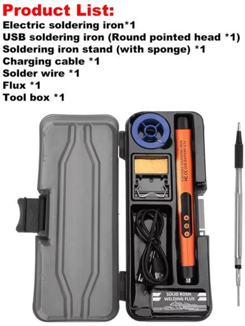 DS KR USB 도구 충전 8W 교체 가능한 납땜 고속 C200S 키트 무선 전기 인두 TYPE 5V, 2 Kits O 2