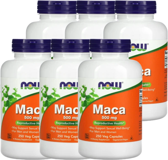 나우푸드 마카 추출물 500mg 베지캡슐, 6개, 250정 - 쿠팡