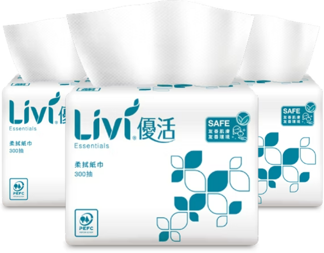 【優活】300抽小抽衛生紙 餐巾紙 廚房用紙, 1箱, 60個裝