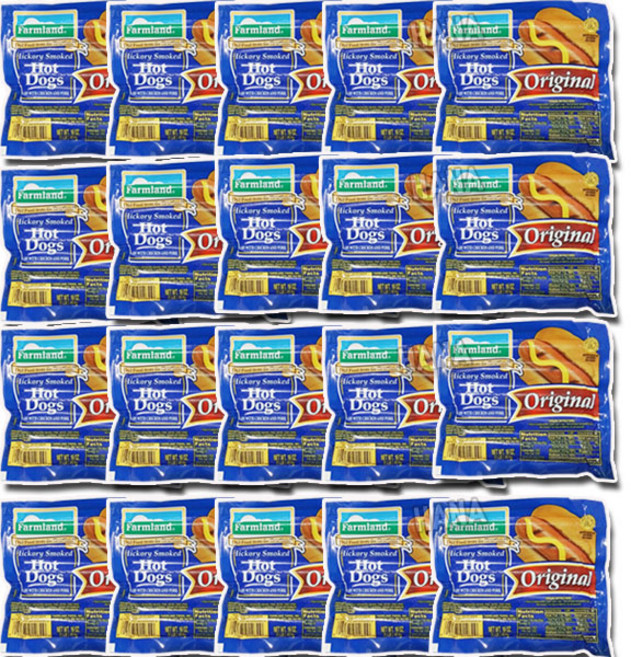 팜랜드 핫도그 소시지 오리지널 부대찌개 소세지 캠핑요리 히코리 스모크, 454g, 20개