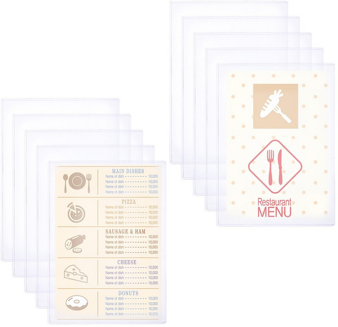 PVC ID 카드 홀더 투명 가로형, 투명 A4