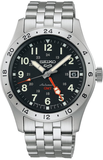 [세이코] SEIKO 남성 시계 세이코5 스포츠 SBSC011 GMT 필드 스테인리스