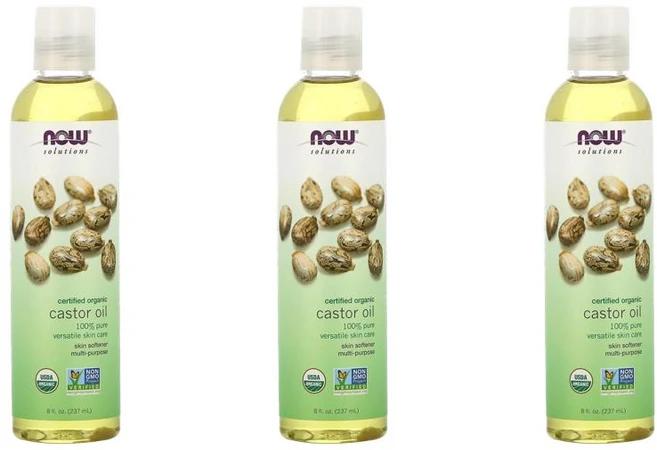 (미국직배) 나우 솔루션 캐스터오일 피마자유 237ml 3팩 NOW Foods Solutions Certified Organic Castor Oil 8 fl oz (237 ml), 3개 - 쿠팡