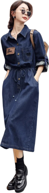 Makone 여성 청원피스 슬림 정장 원피스