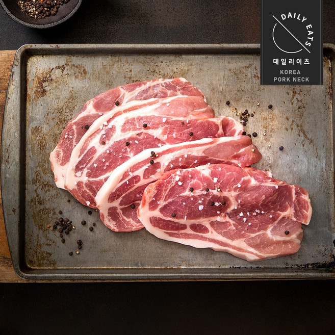 [데일리이츠][냉장] 한돈 목살 구이용 1kg, 2개, 500g