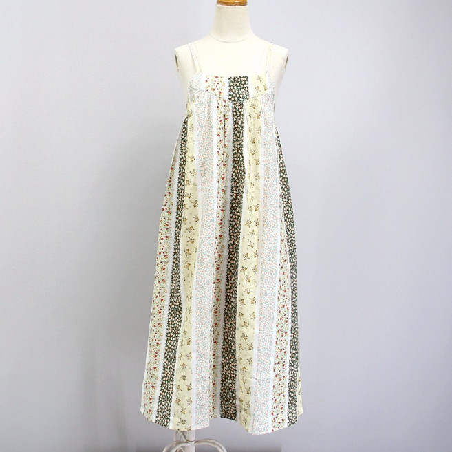 [서울양품점] 국산 로코 어깨끈 면원피스 잠옷 여름 홈웨어 실내복 바캉스 휴가 잠옷