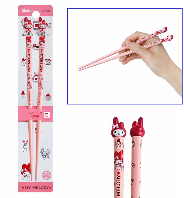 마이멜로디 나무 젓가락 캐릭터젓가락 21cm 0244, 1개