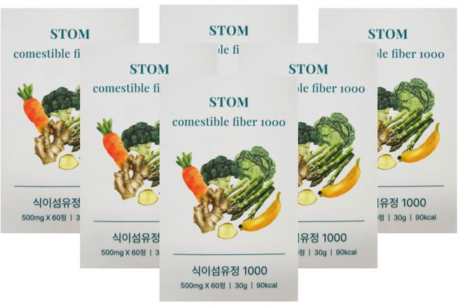 STOM 스톰 식이섬유정1000 월분 60정 6개