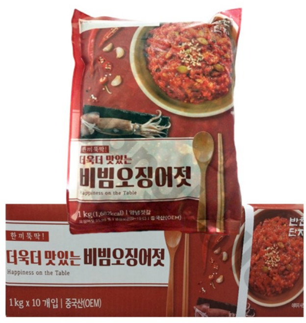 반찬단지 비빔오징어젓 1kg, 10개