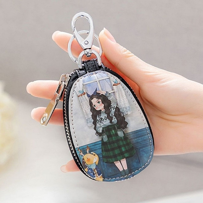 홈랜드 여성 차키지갑 키홀더 차키케이스 자동차키지갑 열쇠지갑 차키파우치, 체크걸