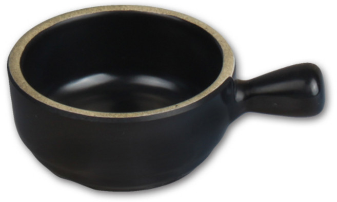 [돌산멜라민] 앤틱블랙 퐁듀 - 대접 공기 치즈 식당용 업소용 그릇, 퐁듀 (6984), 1개