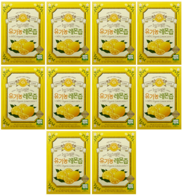 홀베리 1일 1레몬 유기농 레몬즙, 280g, 10개