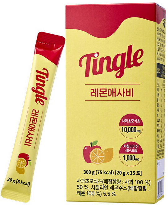 Tingle 레몬 애사비 스틱 15p, 300g, 1개